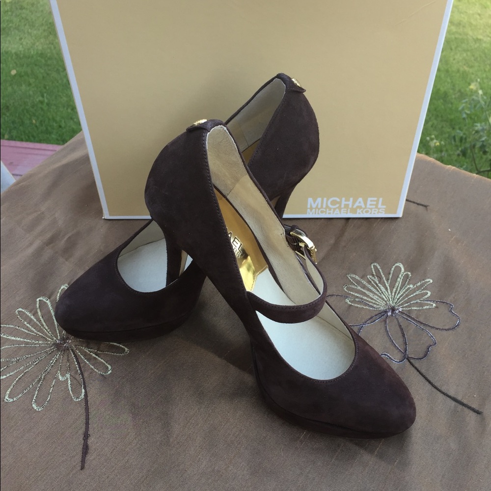 Michael Kors Suede Mary Jane Heels